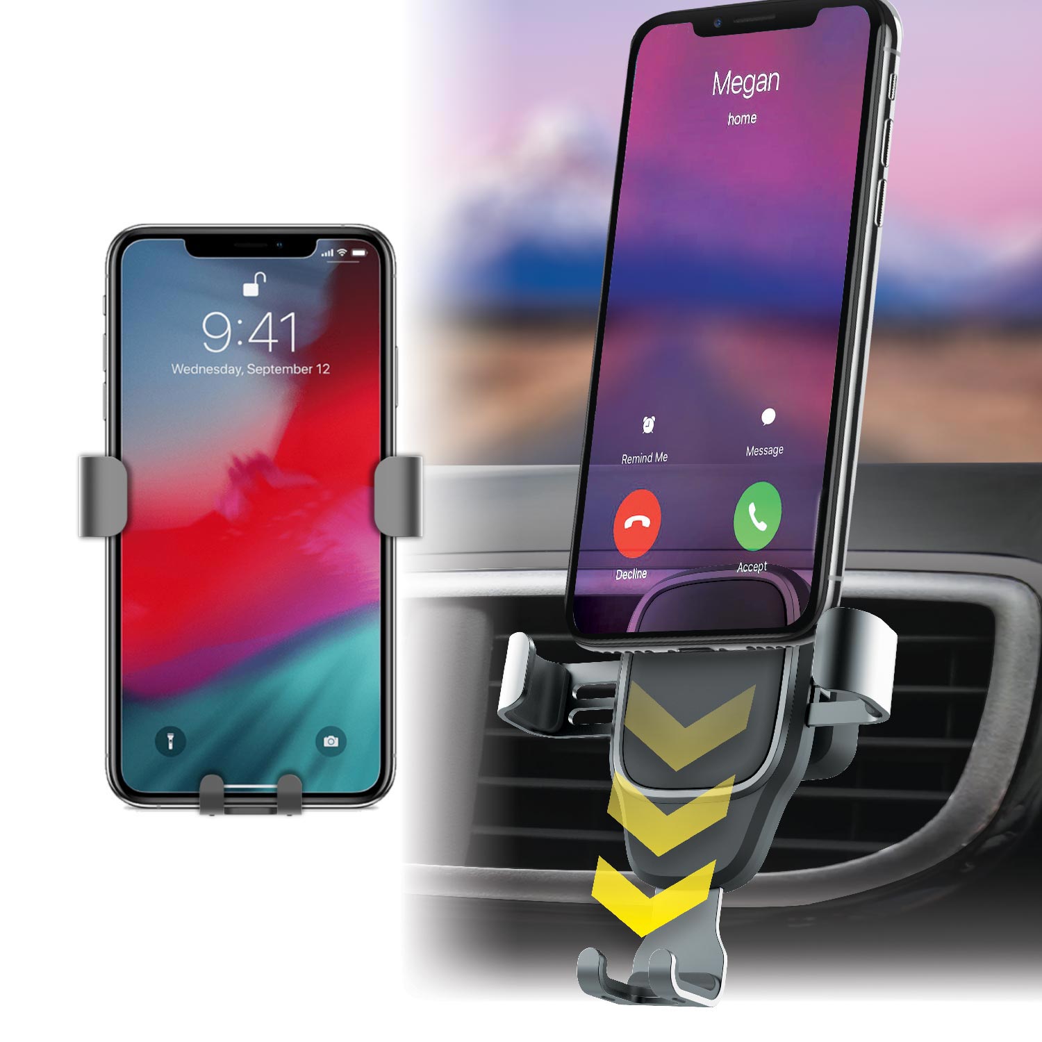 Automix Gravity 3 Kollu Pratik Klimaya Geçme Telefon Tutucu - Telefon Tutucu - Görsel 6