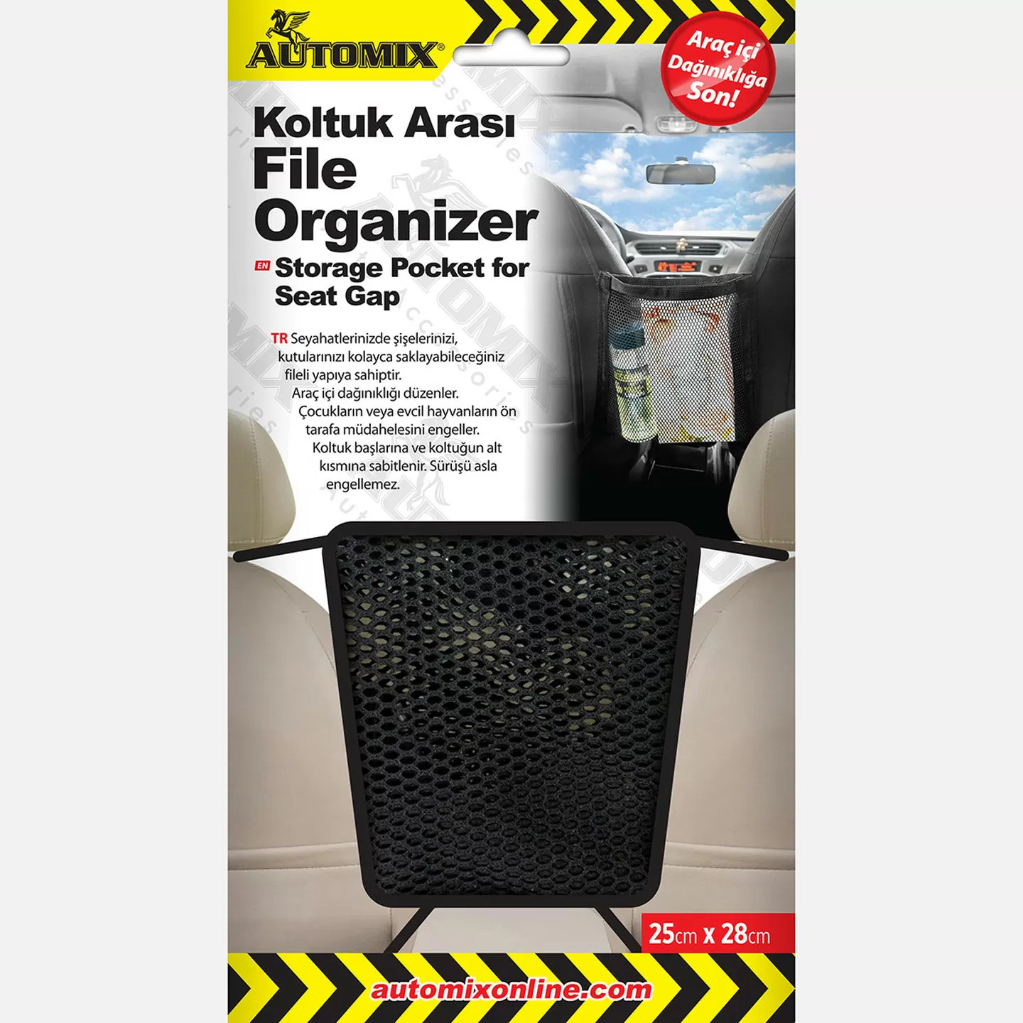 Automix Oto Koltuk Arası File Organizer - Oto Düzen & Saklama
