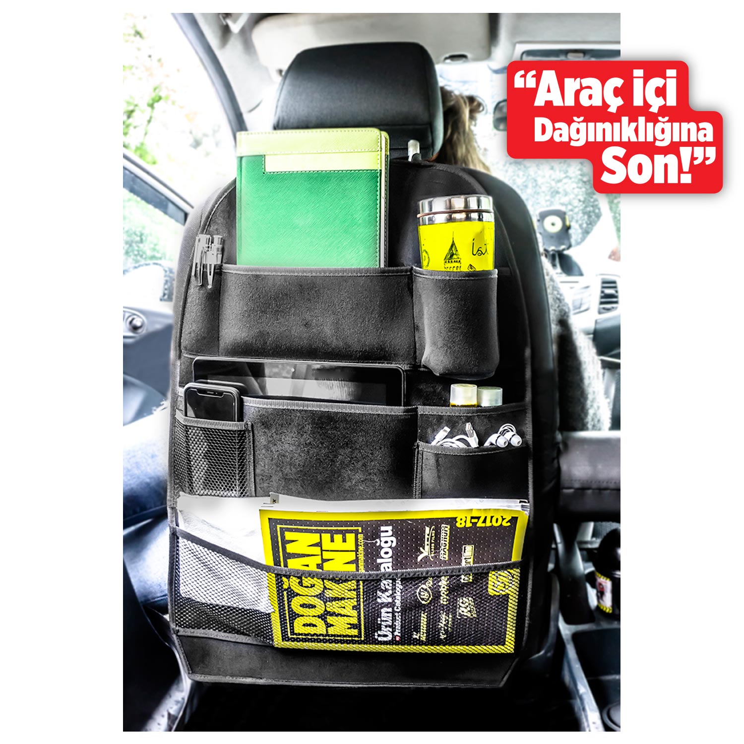 Automix Süet Organizer Siyah 45X66 CM  / 1 Adet - Oto Düzen & Saklama - Görsel 3