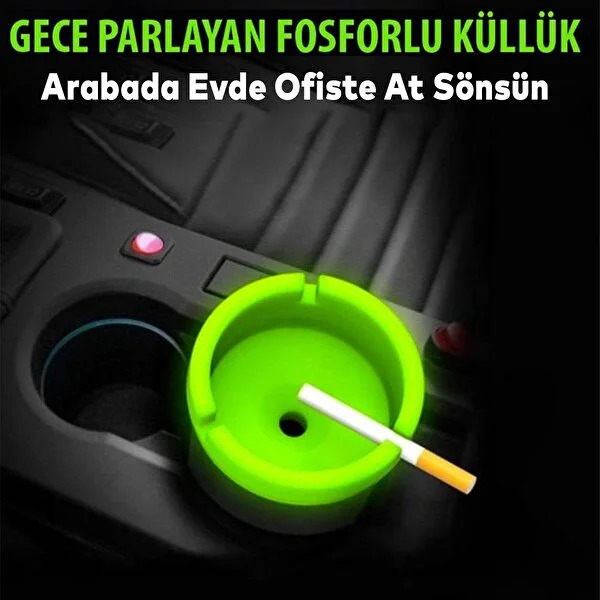Automix Gece Parlayan Küllük Yeşil - Oto Düzen & Saklama - Görsel 5