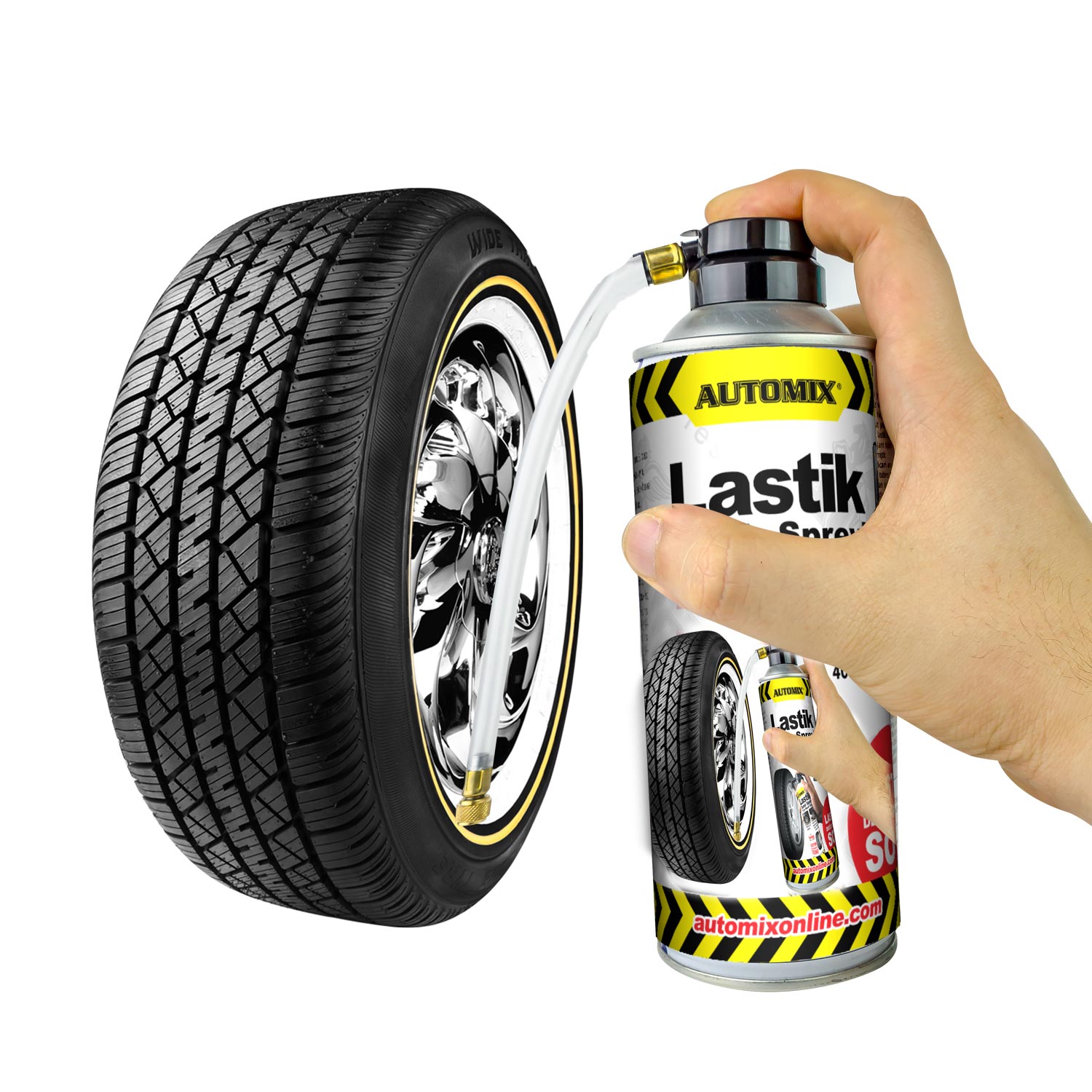 Automix Lastik Tamir Spreyi 400ML - Oto Dış Aksesuar