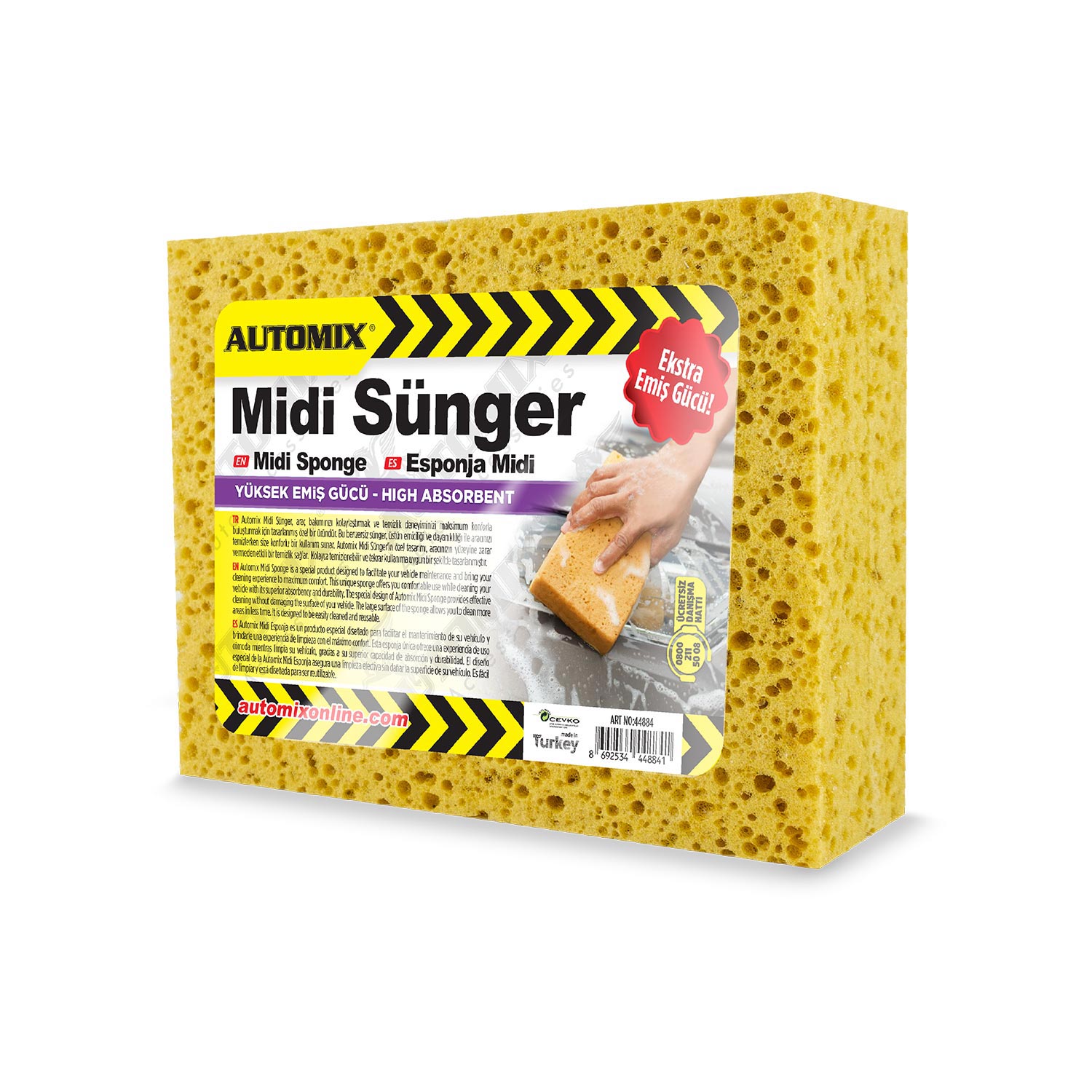 Automix Midi Sünger 16X12X6 Cm - Bez, Sünger & Kurulama