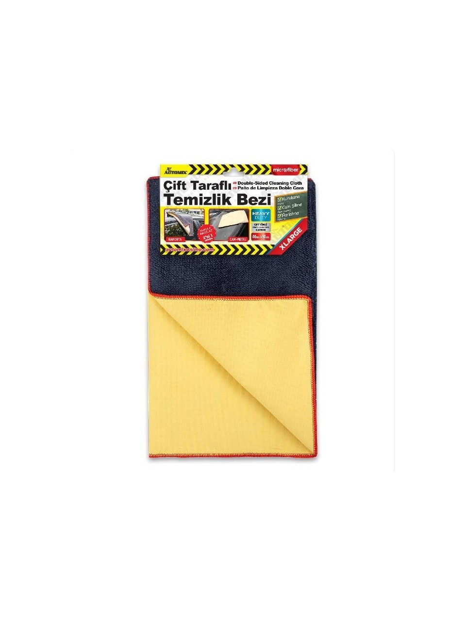 Automix Çift Taraflı Temizlik Bezi / 40CM X 60CM - Bez, Sünger & Kurulama