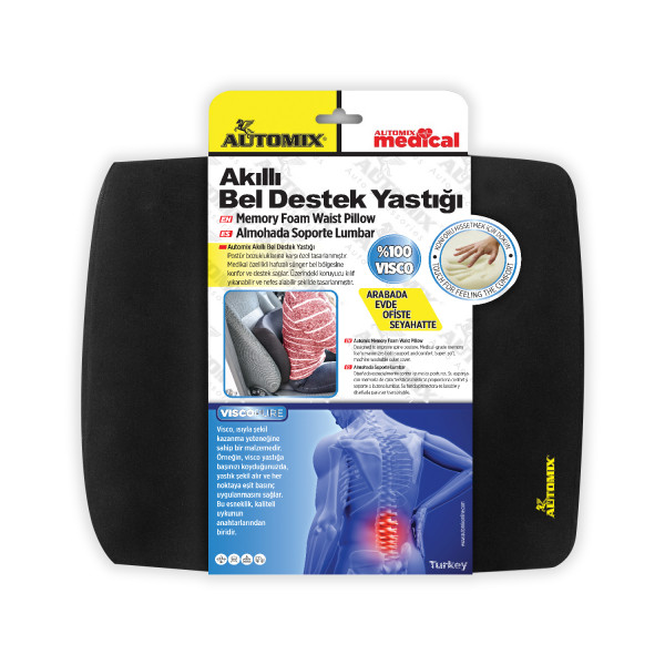 Automix Akıllı Bel Desteği Yastığı - %100 Visko - Konfor & Koltuk