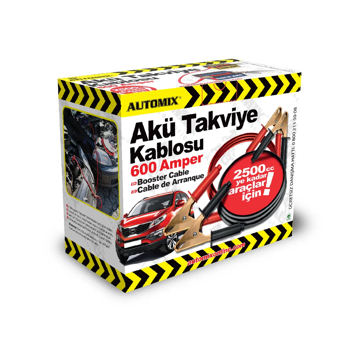 AUTOMİX Akü Takviye Kablosu 600 Amper - Araç Elektrik & Şarj - Görsel 2