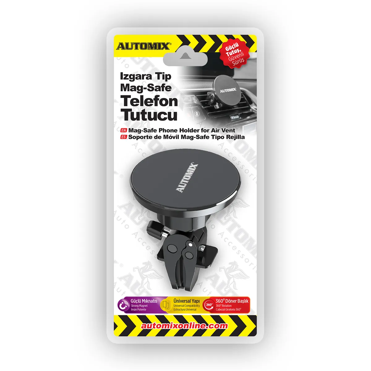 Automix Mıknatıslı Magsafe Araç Telefon Tutucu - Klima Izgarası Tipi - Telefon Tutucu - Görsel 2