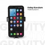 Automix Gravity 3 Kollu Pratik Klimaya Geçme Telefon Tutucu - Telefon Tutucu - Görsel 5