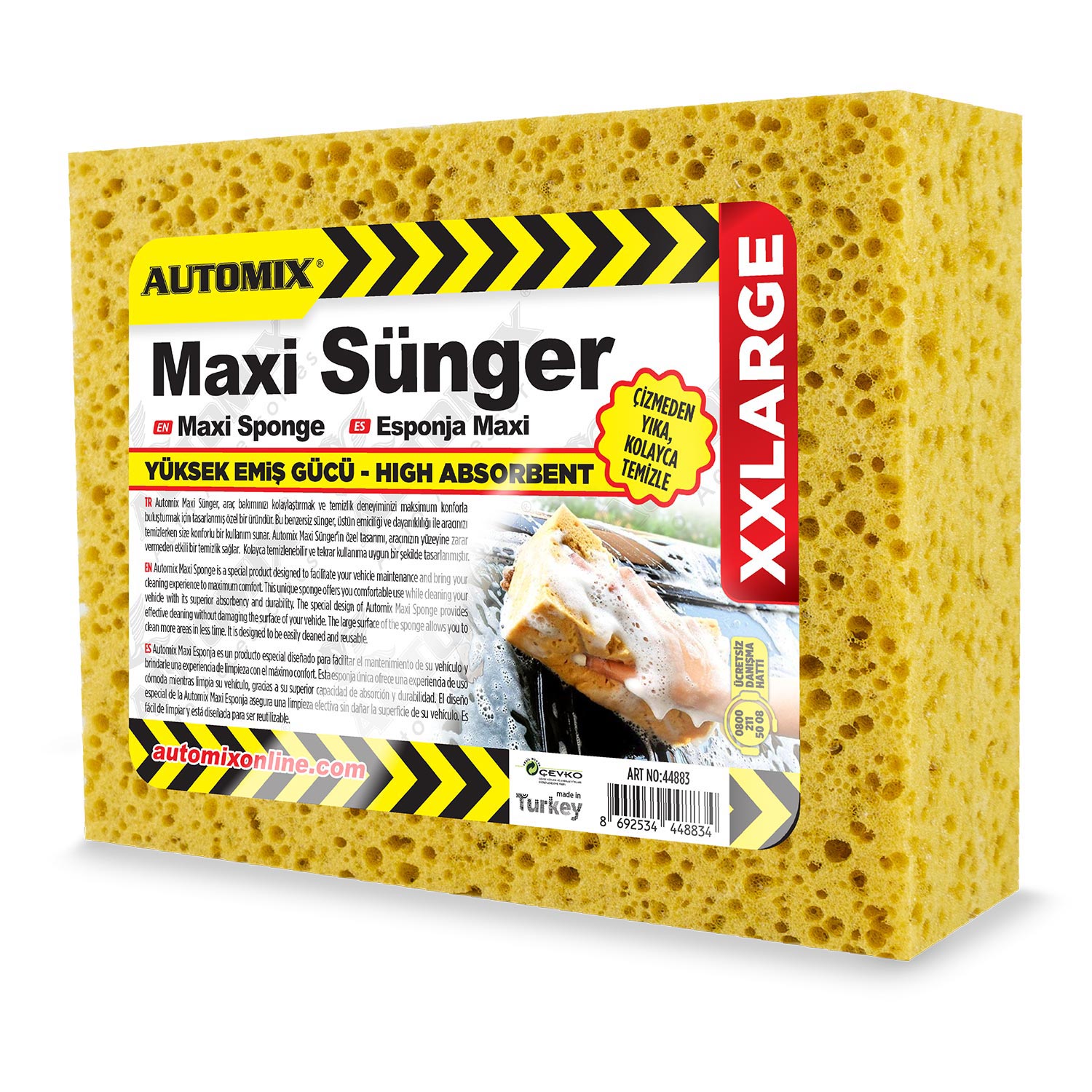 Automix Maxi Sünger 18 X 14 X 6,5 Cm - Bez, Sünger & Kurulama